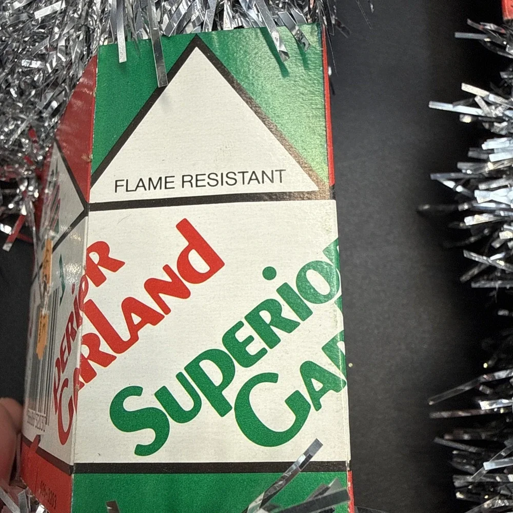 Vintage Decor Noel Superior Garland Silver - 2 Packages - 20 Feet Each